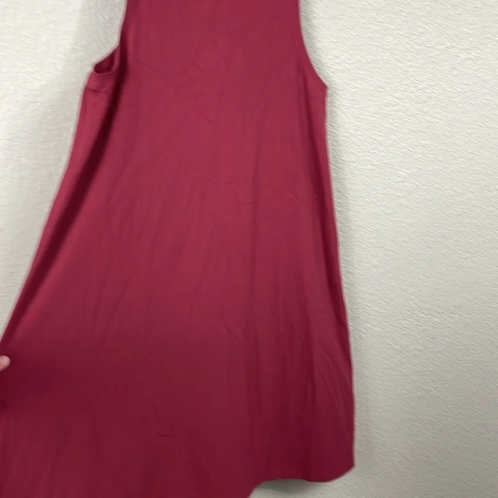 Lululemon All Aligned A line Dress Chianti Red Mock Neck Loose Trapeze